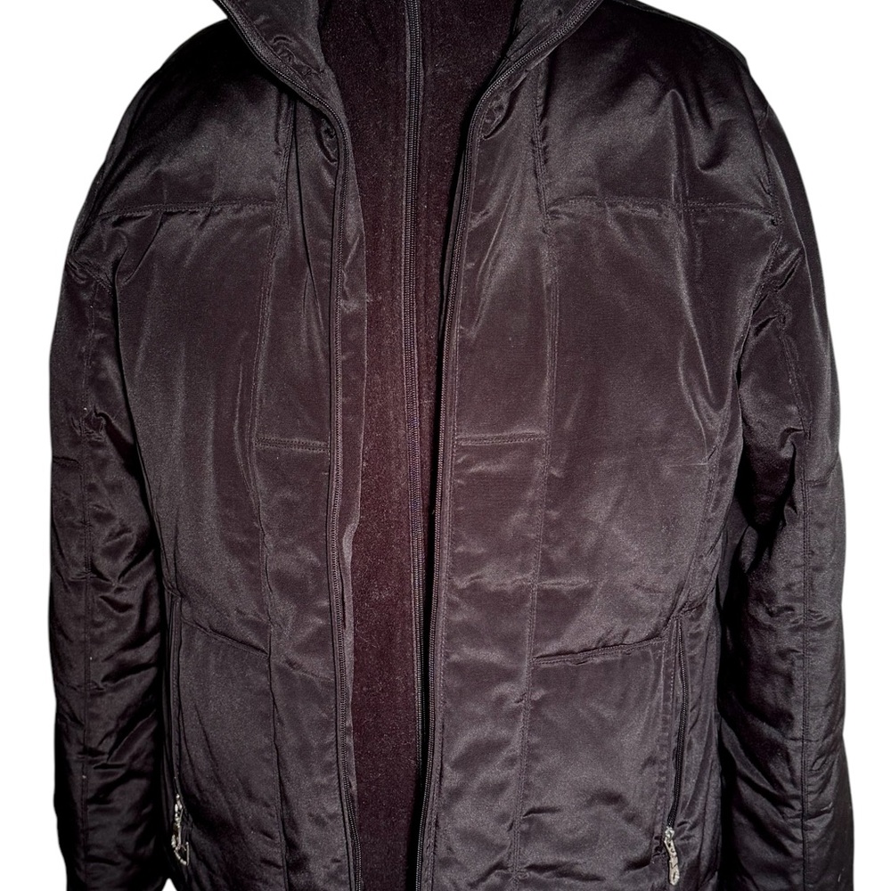 LARRY LEVINE VINTAGE DOWN JACKET - WOMANS LARGE - BLACK